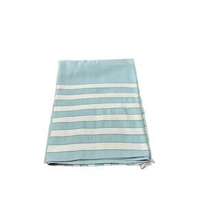 Vintage Simtex blue green and white tablecloth